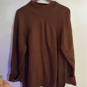 NWT Talbots brown mock neck sweater